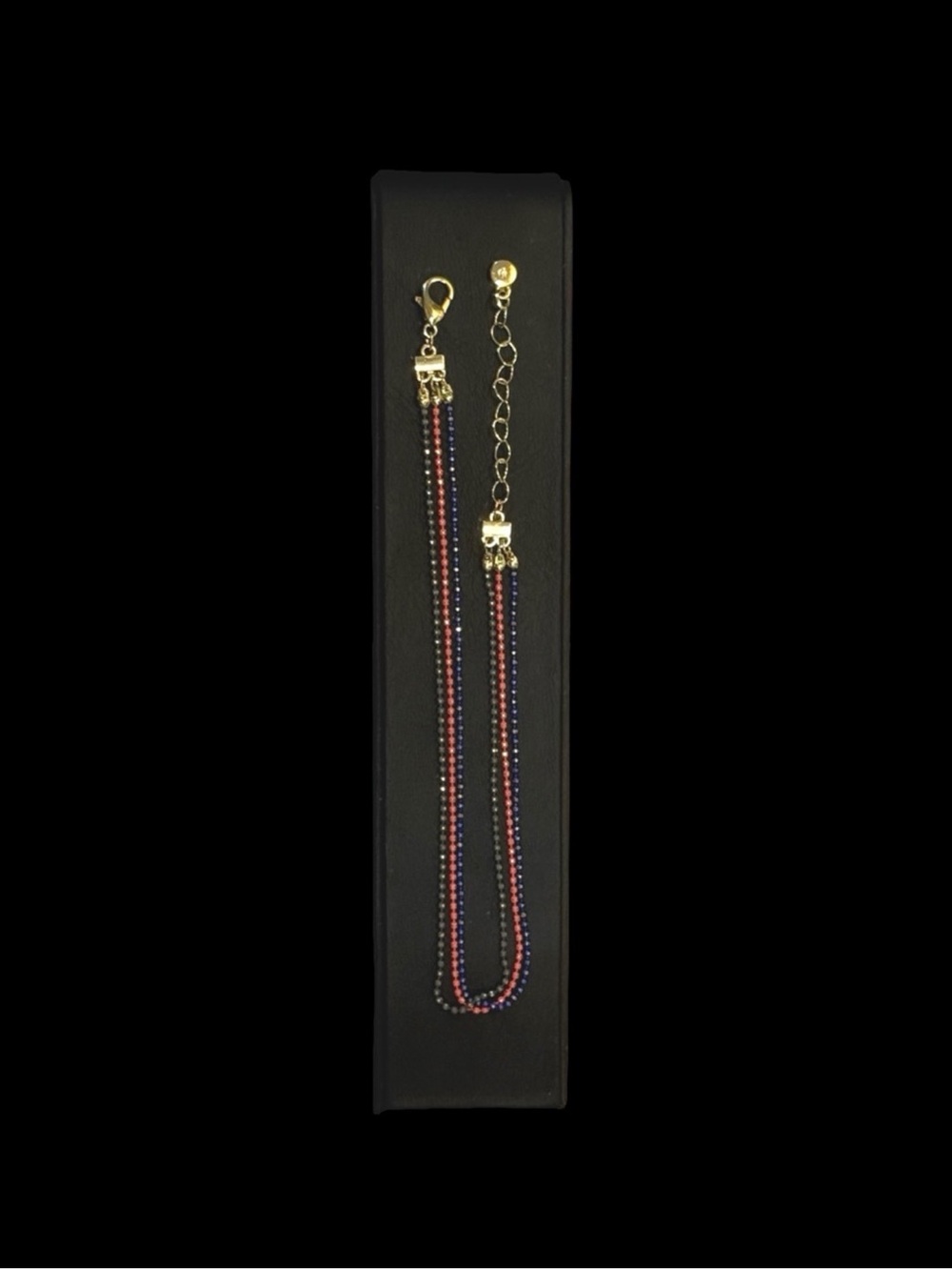 Tri Tone Beaded Ankle Bracelet
